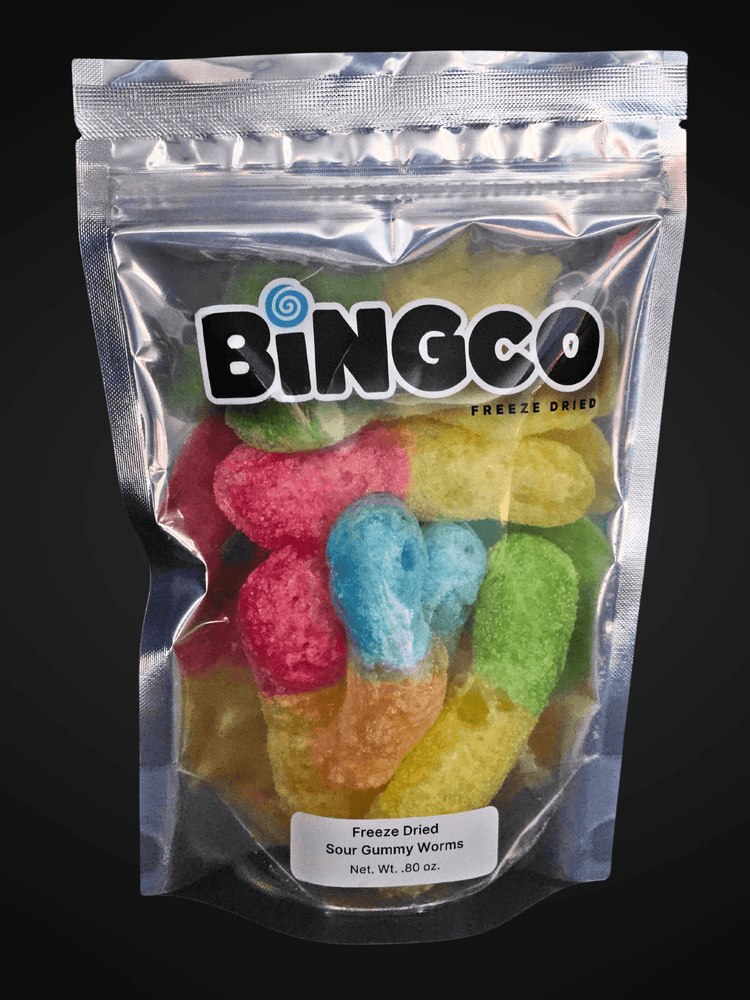 Freeze Dried Sour Gummy Worms - Bingco